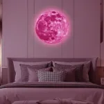 Aesthetic 3D Luminous Moon Wall Sticker Glow In The Dark Fluorescent Sticker PVC Home Kids Room Decals Wall Decor Wallpaper - Image 7