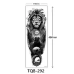 Body Art Full Fake Tatoo Tiger Wolf Flowers Rose Large Arm Tattoo Sticker Full Sleeve Waterproof Semi Permanent Tattoo Women Man - Image 36