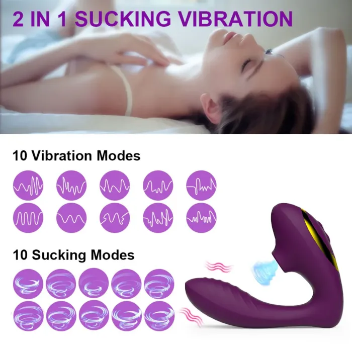 10 Speeds Vagina Sucking Vibrator Vibrating Sucker Oral Sex Suction Clitoris Stimulator Erotic Sex Toy for Women Sexual Wellness - Image 2