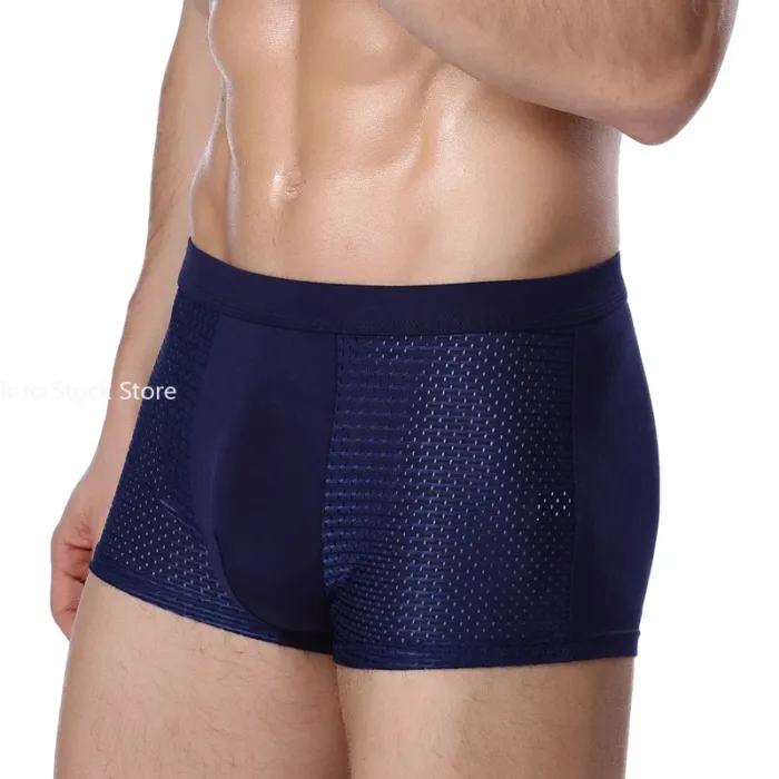 4XL Plus Banboo Fiber Men Underwear Male Boxer Solid Panties Shorts Men's  Underpants Breathable Intimate Man Boxers - Image 4