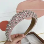 Colorful Full Diamond Popular Rhinestone Hair Accessories Headband For Women Boutique High-end Cotton Crystal Dot Hair Hoops - Image 7