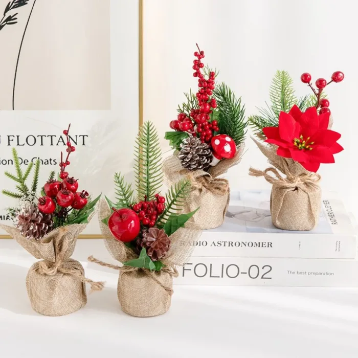 1pc Artificial Plant flower Hotsale Home living room festival party Outdoor Garden wedding decor Christmas tree potting DIY gift - Image 1