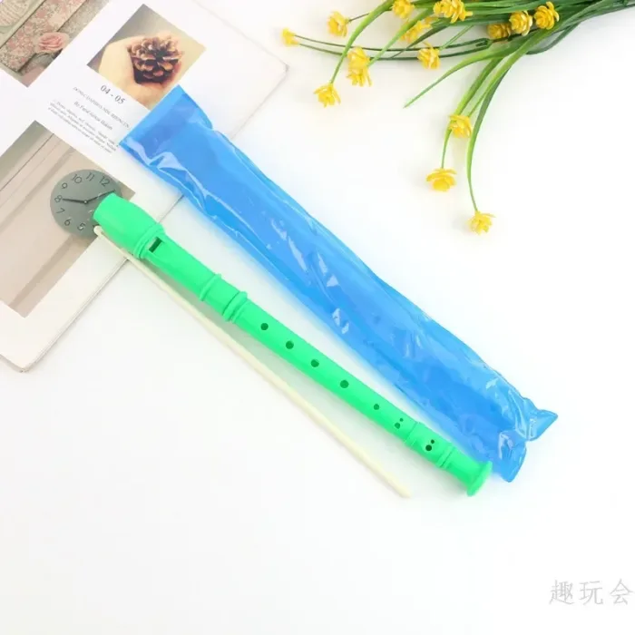 8 Holes Plastic Flute G Key Colourful Woodwind Instrument Random Color for Beginner Music Lesson Children Toy with Clean Stick - Image 4