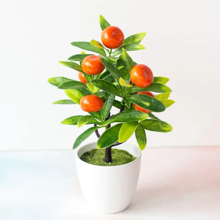 Simulated Green Plants Simulated Plants Decorative Bonsai Fruit and Potted Plants Strawberry Orange Simulation Tree - Image 6