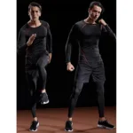 Compression Long Sleeve T Shirt Men Elastic Training T-shirt Gym Fitness Workout Tights Sport Jersey Athletic Running Shirt Men - Image 3