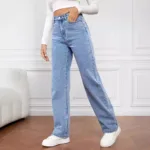 Retro Straight Jeans Women Fashion Washed Denim Pants High Waisted Cowboy Trousers Mom Baggy Jean 2024 Autumn Clothes Pantalones - Image 3