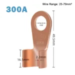 10/50PCS Copper OT Terminal Non-Insulated Wire Connector Bare Electrical Cable Terminals Lug Battery Ring Crimp Terminal 10-400A - Image 14