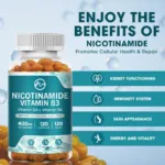 Minch Nicotinamide Vitamins 400mg With Collagen VitaminB3 Capsules Health Care For Skin Resveratrol Supplement Support NAD - Image 3