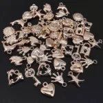20Pcs/lot Random Mix Styles Gold Color Silver  CCB Acrylic Pendant for Jewelry Making DIY Necklace Bracelet - Image 4