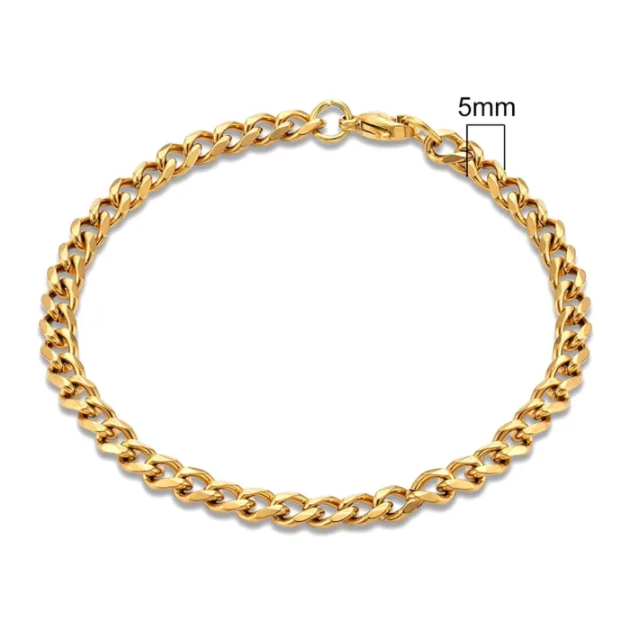 MKENDN 3-11mm Locomotive Men Punk Rock Stainless Steel Curb Cuban Link Chain Silver Color Bracelet For Women Biker Jewelry - Image 17
