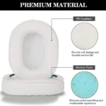 Ear Cushions Memory Foam Earpads Cover Replacement Ear Pads for ATH M50X Fits Audio Technica M40X M30X M20 White - Image 3