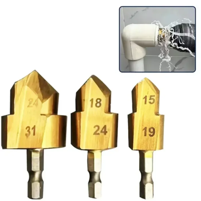1pc 6.35mm Hexagonal Shank Drill Bit Water Pipe Expansion Drill Punch Plumber's Hole Expansion Drill Tool - Image 1