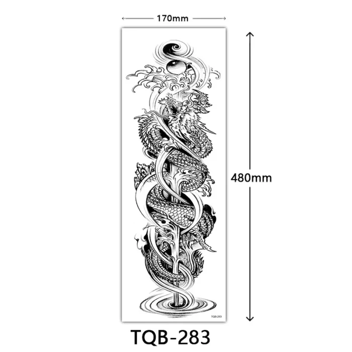 Body Art Full Fake Tatoo Tiger Wolf Flowers Rose Large Arm Tattoo Sticker Full Sleeve Waterproof Semi Permanent Tattoo Women Man - Image 28