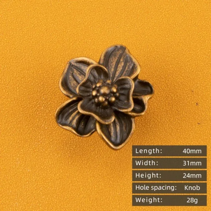 KEDLO European Light Luxury Flower Zinc Alloy Drawer Gold  Knob Furniture Hardware Kitchen Cabinet Vintage Bronze Pull Handle - Image 14