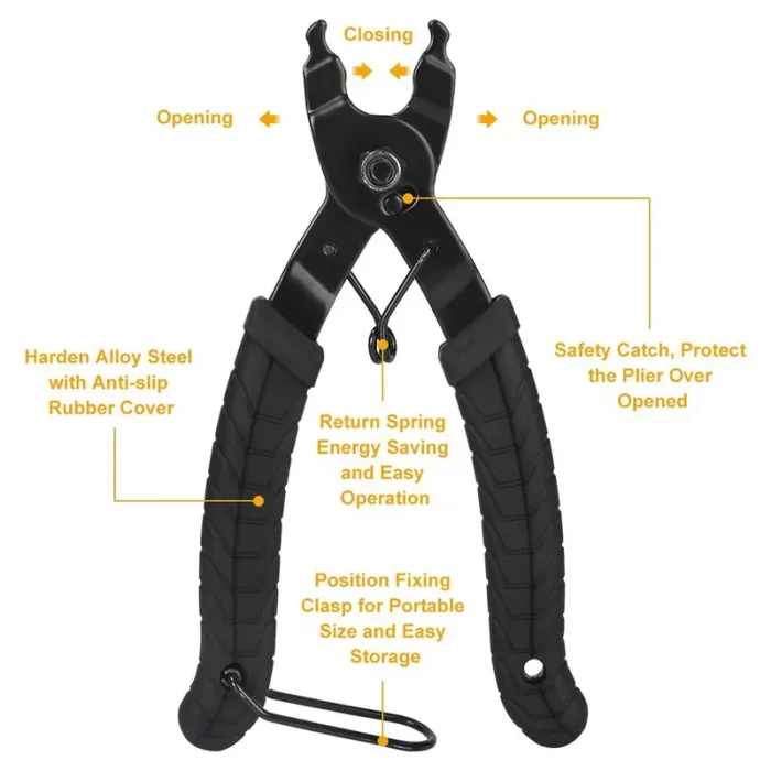 Bike Chain Tool Set, Bike Repair Tools, Chain Cutter Chain Opener, Chain Buckle Pliers, Wear Indicator Tool Standing Accessories - Image 3