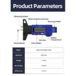 Digital Car Tyre Tire Tread Depth Gauge Thickness Gauges Monitoring System Depth Caliper Auto Tire Wear Detection Measuring Tool - Image 6