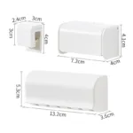 1pc Punch-free Wall-mounted Toothbrush Holder Toothpaste Holder Toothpaste Storage Rack Bath Organizer Bathroom Accessories - Image 6