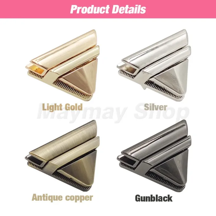 1pcs Metal Fashion Switch Lock Triangle Press Lock Clasp Leather Craft Women Bag Handbag Shoulder Bag Purse DIY Hardware - Image 3
