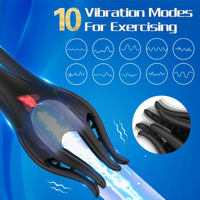 Glans Trainer for Men Powerful Vibrating Penis G Spot Masturbator Soft Fingertip Prolong Endurance Massage Vibrator Erotic Toys - Image 2