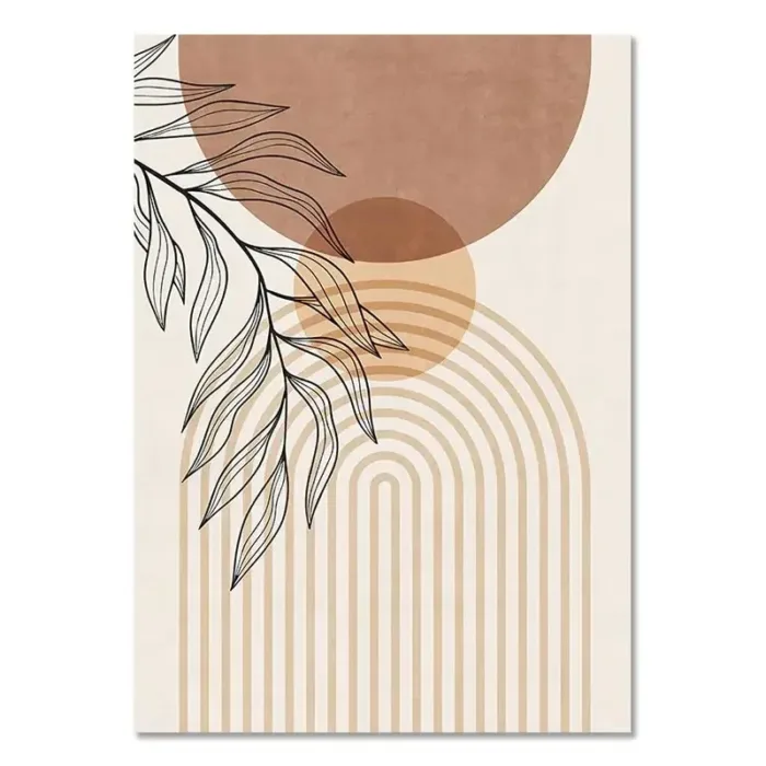Creative Bohemian Light-colored Block Canvas Prints Nordic Minimalist Line Wall Art Poster for Living Room Bedroom & Home Decor - Image 8