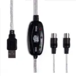 Audio cable Keyboard to PC USB MIDI Cable Converter PC to Music Keyboard Cord USB IN-OUT MIDI Interface Cable - Image 6