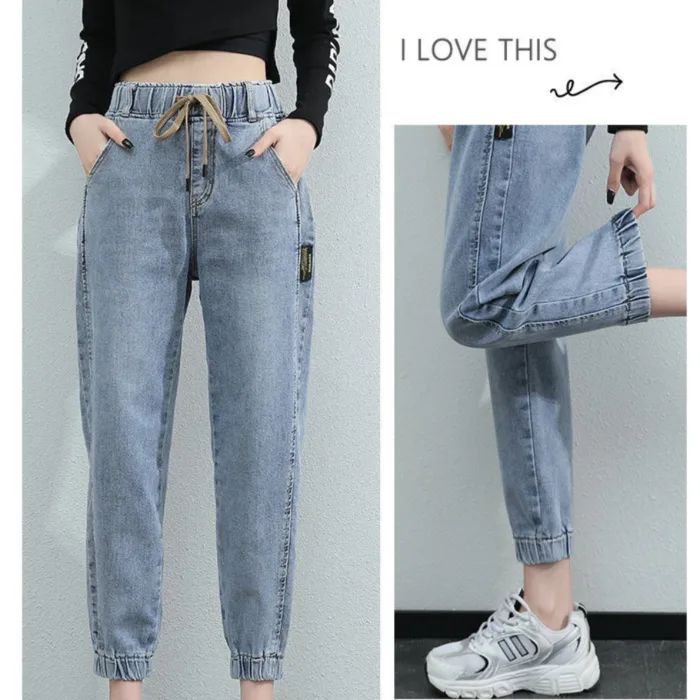 2024 Harem Pants Vintage High Waist Woman Jeans Ankle Length Mom Jeans Denim Pants for women clothes high waisted jeans - Image 5