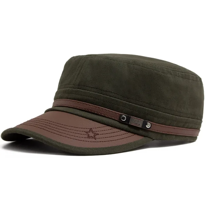 Flat Hat Women Fashion PU Leather Brim Men Baseball Cap Soft Cotton Cloth Casual Visor Trucker Hat Autumn Summer Adjustable - Image 11
