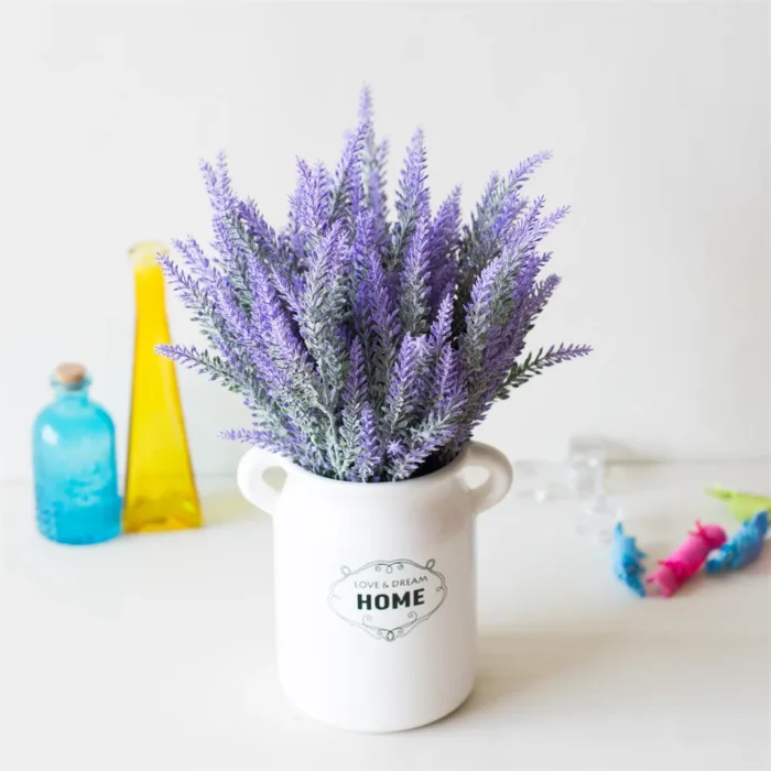 1 Bundle Lavender Artificial Flowers Romantic Provence Plastic Home Decorative Vase for Wedding Decor Grain Christmas Fake Plant - Image 3