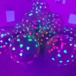 10pcs/lot 12inch UV Neon Glow Latex Balloons Star Fluorescent Luminous Helium Balloons Blacklight Birthday Party Decor Supplies - Image 8