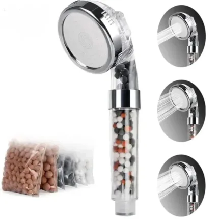 Ultra Global New Arrival 3 Modes SPA Shower Head High Pressure Saving Water Shower Nozzle Premium Bathroom Water Filter 4 Types