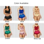 Women Sexy Nightwear Oil Shiny Lingerie Set Super Soft Sleepwear Sleeveless Short Underwear Casual Crop Tops Breath Pajamas Set - Image 5