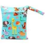 20*25cm Baby Diaper Bag Cartoon Print Wet Dry Nappy Zipper Handbag Stroller Carry Pack Travel Outdoor Wet Diaper Storage Bags - Image 6