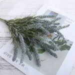 Artificial Lavender Autumn Flower White Foam Bridal Bouquet Plastic Fake Plant Grass For Christmas Home Wedding Table Decor - Image 10