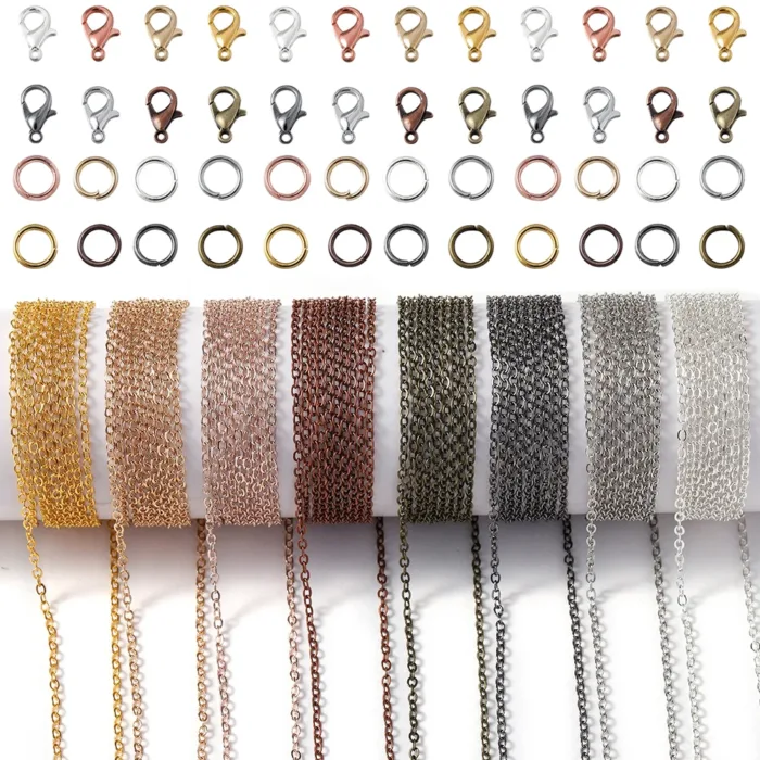 3Meter Alloy Bulk Link Chain With Jump Rings Lobster Clasps Necklace Chains For DIY Jewelry Making Supplie Necklaces Accessories - Image 1