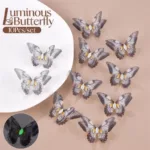 10pcs 4.5cm Double Layered Tulle 3D Luminous Butterfly Wings DIY Sewing Accessories Dress Hair Accessories Headwear Decoration - Image 13