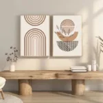 Creative Bohemian Light-colored Block Canvas Prints Nordic Minimalist Line Wall Art Poster for Living Room Bedroom & Home Decor - Image 4