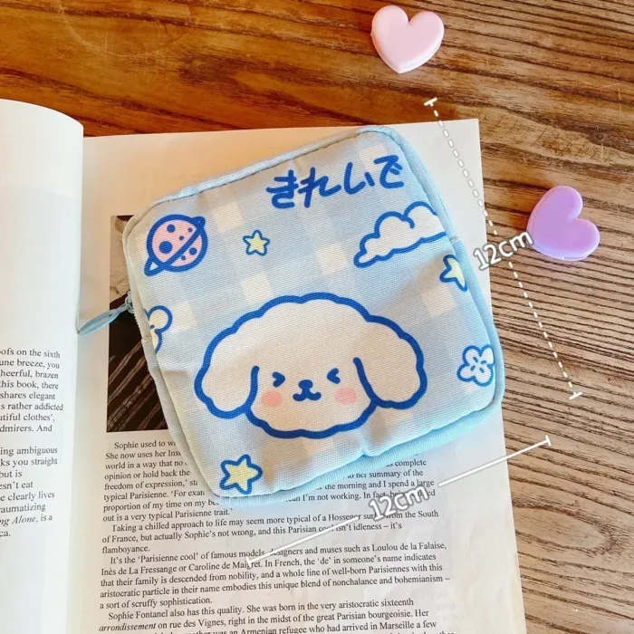 Korean Cute Bear Large Capacity Sanitary Napkin Storage Bags Girls Cartoon Physiological Period Tampon Organiser Bag Mini Bag - Image 9