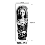Body Art Full Fake Tatoo Tiger Wolf Flowers Rose Large Arm Tattoo Sticker Full Sleeve Waterproof Semi Permanent Tattoo Women Man - Image 35