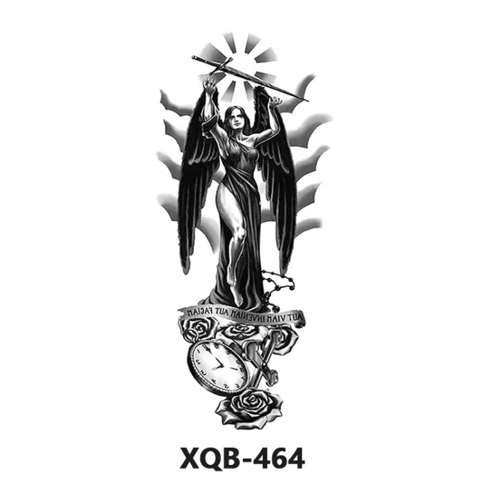 210 * 114mm Dragon, Snake, Lion Tattoo Sticker For Men And Women Black And White Color Transfer Printing Temporary Tattoos Art - Image 9