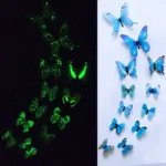 Luminous Butterfly Wall Sticker Living Room Butterflies for Wedding Party Decoration Home 3D Fridge Stickers Wallpaper 1 Pcs - Image 2