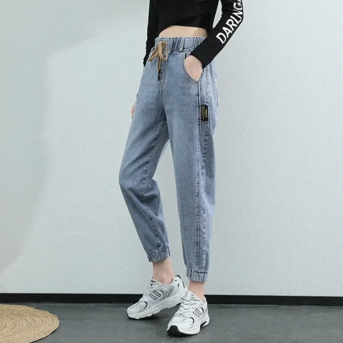 2024 Harem Pants Vintage High Waist Woman Jeans Ankle Length Mom Jeans Denim Pants for women clothes high waisted jeans - Image 3