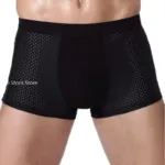 4XL Plus Banboo Fiber Men Underwear Male Boxer Solid Panties Shorts Men's  Underpants Breathable Intimate Man Boxers - Image 5