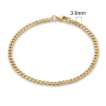 MKENDN 3-11mm Locomotive Men Punk Rock Stainless Steel Curb Cuban Link Chain Silver Color Bracelet For Women Biker Jewelry - Image 8