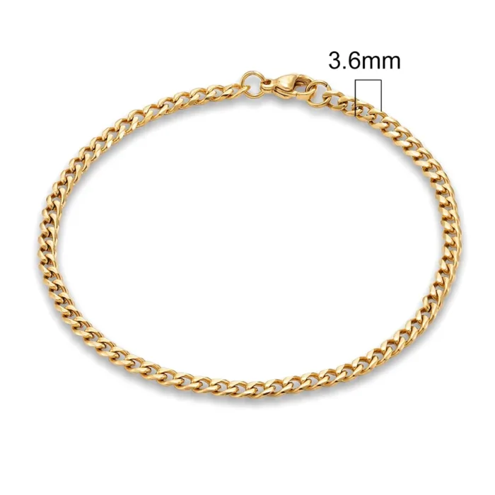 MKENDN 3-11mm Locomotive Men Punk Rock Stainless Steel Curb Cuban Link Chain Silver Color Bracelet For Women Biker Jewelry - Image 8