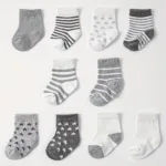 5 pairs/lot New spring and autumn star striped baby socks - Image 2