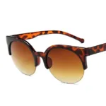 2024 New Vintage Cat Eye Sunglasses Half Frame Sunglasses Women Retro Sun Glasses Anti-UV Sunglasses Female Travel Party Glasses - Image 8