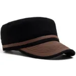 Flat Hat Women Fashion PU Leather Brim Men Baseball Cap Soft Cotton Cloth Casual Visor Trucker Hat Autumn Summer Adjustable - Image 4