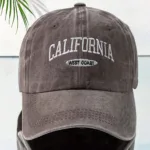 Fashionable Versatile Washed Letters Solid Color Embroidered Baseball Cap For Men Wide Brimmed Casual Sports Cap For Women - Image 7