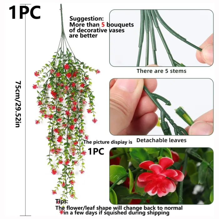 1pc Artificial Plant Plastic Eucalyptus Camellia Hot sale Wedding Christmas Garden arch Home Outdoor UV protection Festival DIY - Image 6