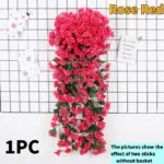 10-1Pack Artificial Violet Flower Vines Plastic Fake Flowers Wall Hanging Plants Wisteria Garland Wedding Home Garden Decoration - Image 12